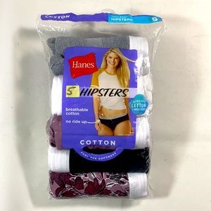 Hanes Women's Cotton Underwear 5pk Hipster Briefs - Size 9